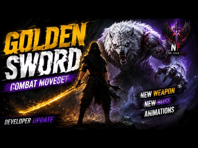 Golden Sword vs Skarn - New Combat Moveset Showcase | NF: Find Your Way