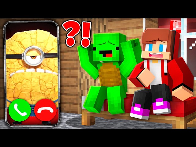 Why Mikey and JJ get a CAll From MegaMinion Jerry in Minecraft ?! - Maizen