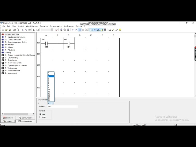 create a simple PLC ladder diagram program using PicoSoft #plc #ladder #programming #allenbradley