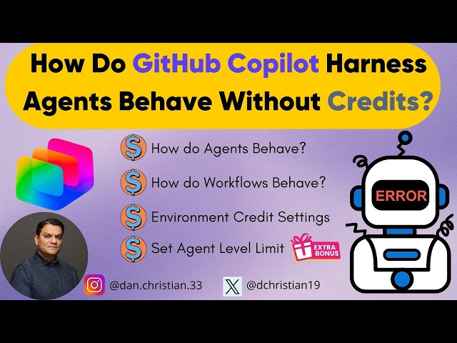 How do GitHub Copilot Harness Agents Behave without Credits?