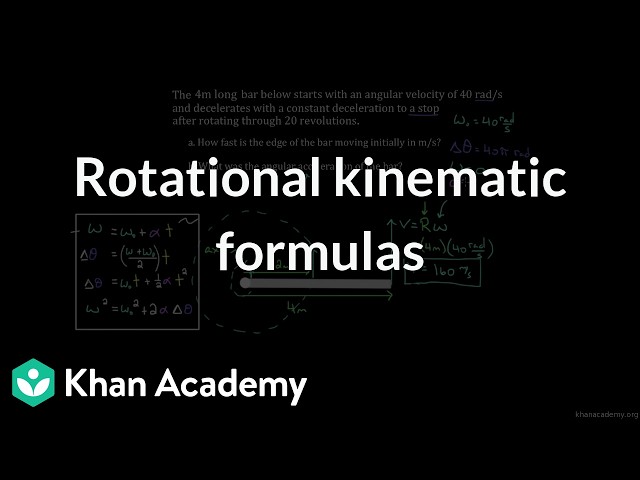 Rotational kinematic formulas | Grade 11 | Physics | NCERT | Khan Academy (IN accent)