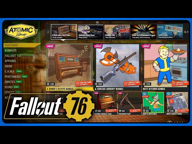 Atomic Shop (September 29) New Stuff - Fallout 76