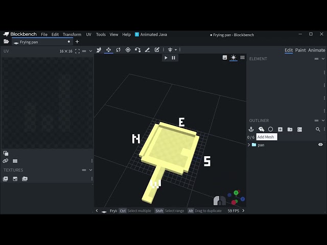 Lets make a frying pan in blockbench! | Blockbench  Tutorial
