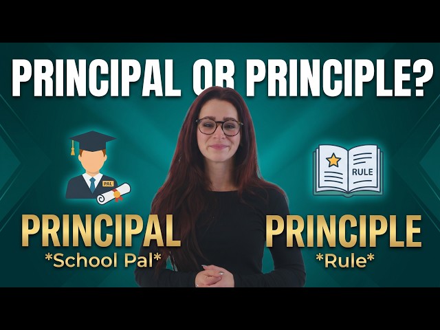 Principal vs. Principle 🏫 The "Pal" Trick to Remember!
