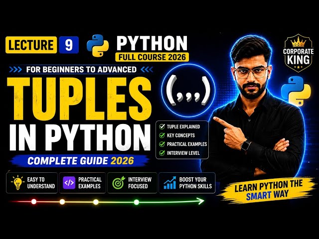 Lecture 9: Tuples in Python | Complete Guide with Examples | Python Full Course 2026
