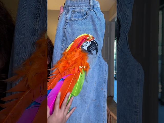 Part 1 | DIY Karol G macaw pants #creative #diy #tutorial #karolg #yulettbeauty