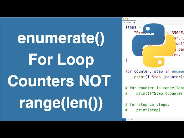 Use enumerate() For Loop Counters NOT range(len(...)) | Python Tutorial