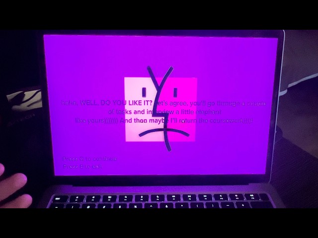 My MacBook is angry at me! (MacOS new kill screen)