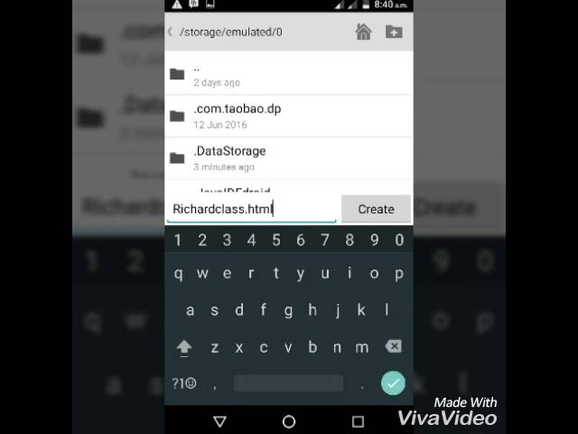 Creating HTML file and a Tag