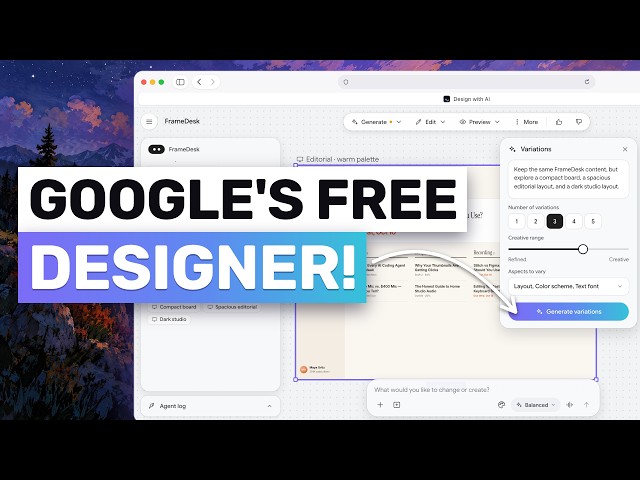 Google Stitch 2.0: The FREE AI Design Powerhouse by Google is CRAZY!