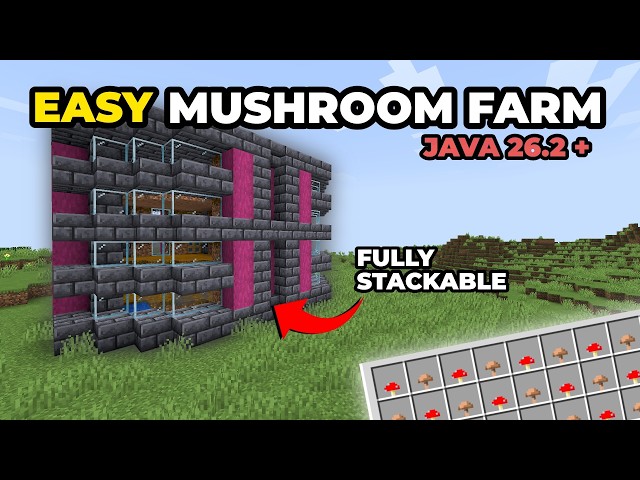 BEST Automatic MUSHROOM FARM (Brown & Red) | Minecraft Java 26.3+