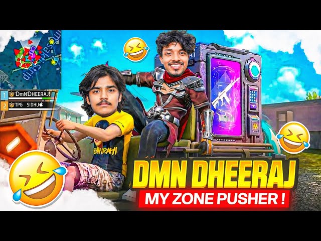 DMN Dheeraj Became My Personal Zone Pusher! 🤣 2vs4 Funny Full Map Gameplay 😂 - TPG SIDHU