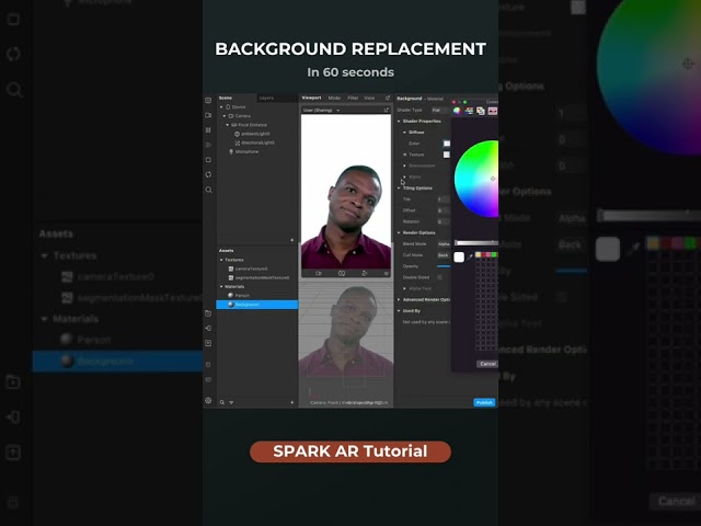 Background Replacement in 60 Seconds - Spark AR Studio Shorts Tutorial | For Instagram Filters