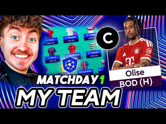 UCL FANTASY MATCHDAY 1 TEAM SELECTION | 3.8K RANK 🌎 | Champions League Fantasy Tips 2026/27