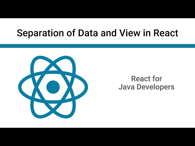 Separation of Data and View in React | RJ03 | Apply IT