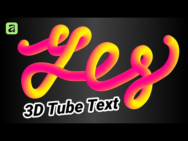 3D Tube Text Effect Tutorial in Affinity