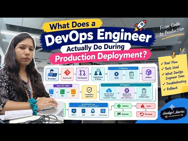 What Does a DevOps Engineer Actually Do During Production Deployment?  | Real DevOps Flow
