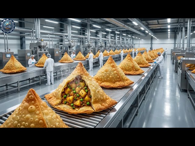 Inside Factory: Automated Samosa Mega Line—Potato to Crunch (Full Process)