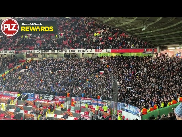 ‘Ibroxonia’ rings around Old Trafford as Rangers fans bring the noise