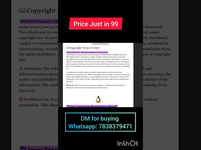 🚀 Crack Your Next Linux Interview – Just ₹99