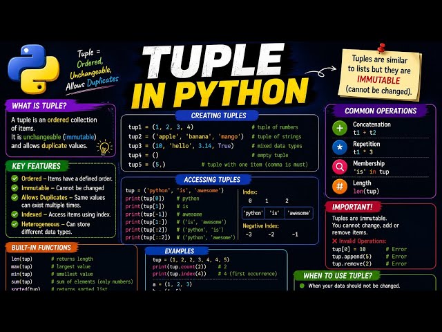 Python Tuples | Complete Beginner Course 🐍