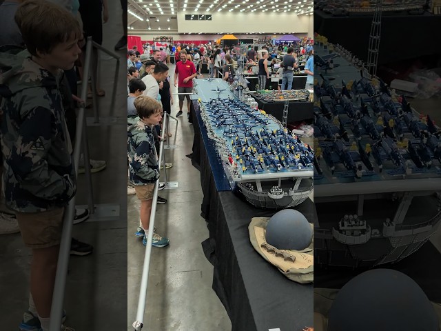 Huge LEGO WWII Aircraft Carrier USS Hornet by @brickgunner