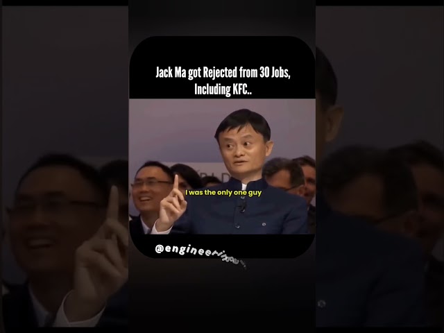 FROM KFC REJECTION TO ALIBABA EMPIRE | JACK MA #jackma #motivation #fail #success #mindset #viral