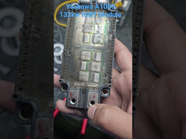 we found unusual fault in yaskawa a1000 132kw vfd. #vfd #industrialdrives #yaskawa #ipm  #igbt .....