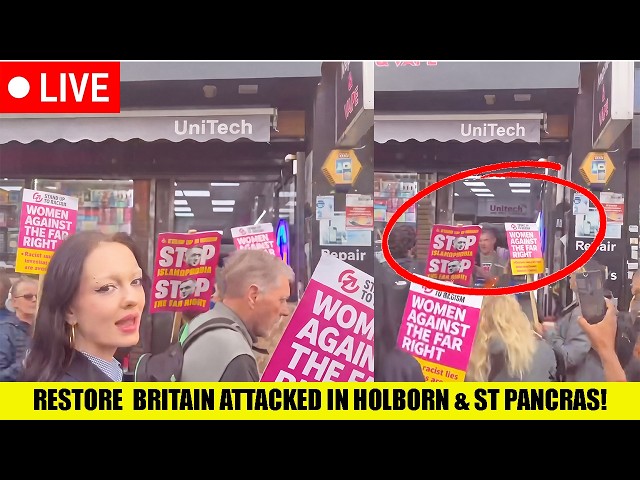 🚨BREAKING: Campaigner HOSPITALISED As Restore Britain ATTACKED By Left Wing Radicals In London!