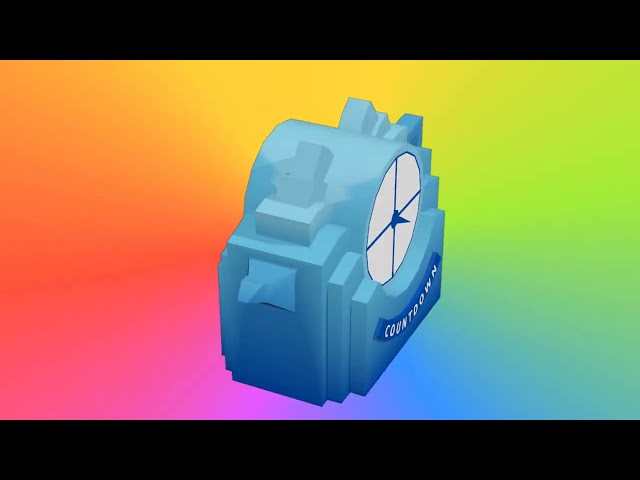 Spinning Low Poly Countdown Teapot
