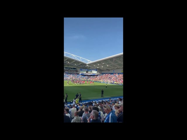 We Love United We do! Full time celebrations with the away end. Brighton 0-3 Man United