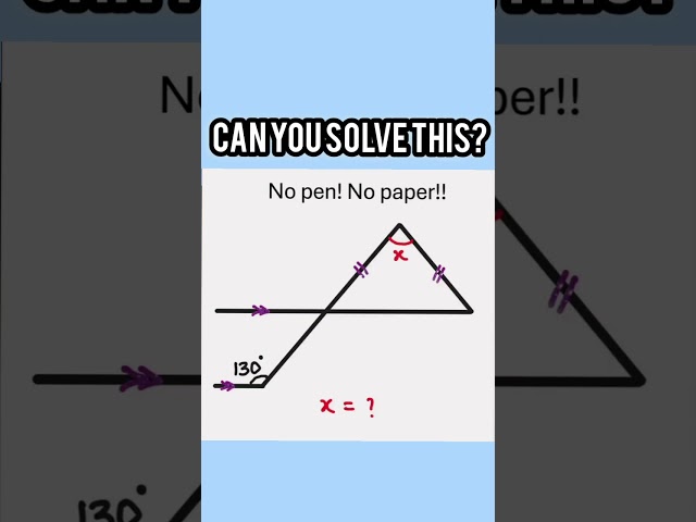 Can you solve this before the time runs out? #YouTubeShorts#Shorts#Reels#TikTokMath#EducationalShort