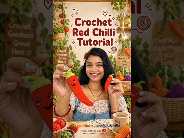 Crochet this mrchi for your spicy friend 🌶️❤️😄
