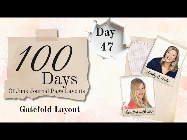 Day 47 of 100 Days of Junk Journal Page Layouts  | Gatefold Layout