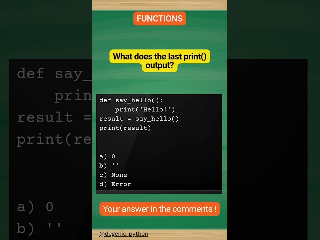 python quiz on functions 34
