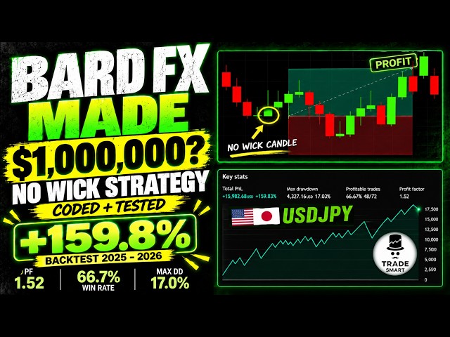 Bard FX’s No Wick Candle Strategy Coded & Backtested: +159% in Under 1 Year!!
