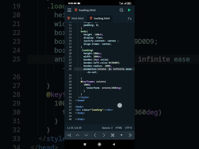 loading animation with html css | learn web development| #frontend #webdevelopment