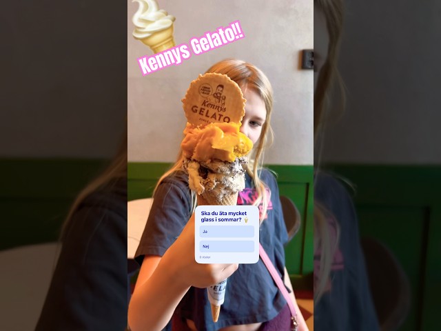 Ska du äta mycket glass i sommar? 🍦@Kennysgelato #noraochpappa #glass #sommar