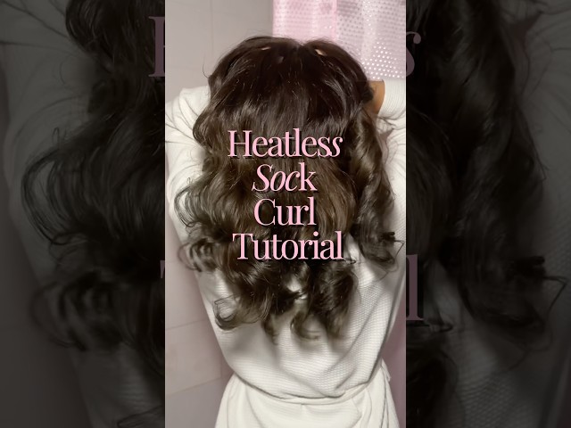 How to Do Sock Curls 🧦 | Step-by-Step Heatless Curls Tutorial 💕 #curlgoals #curls