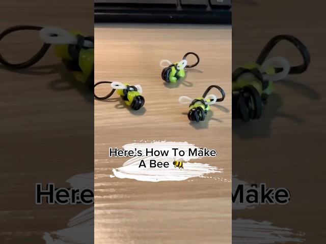 How to Make a Bee 🐝 #rainbowloom #tutorial #fyp