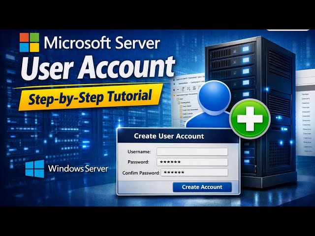 "Server User Account Creation |Step-by-Step Tutorial 