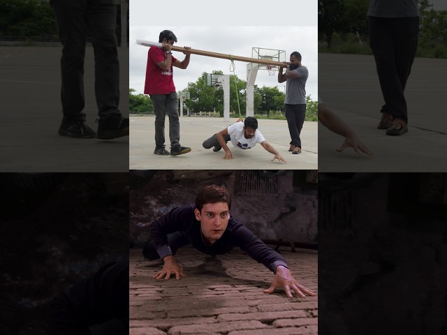 I recreated the Spider-Man wall climb shot #spiderman