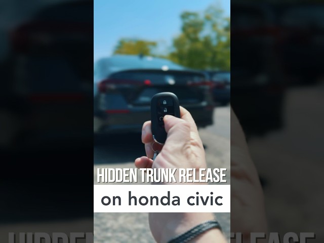 Honda Civic Dead Battery? Here’s How to Open the Trunk #hondacivic   #civic2026 #civicsedan #deadkey
