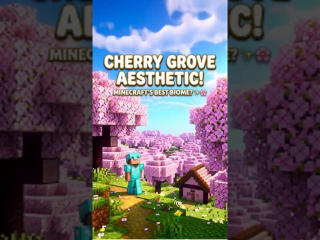 Explore the Pink Paradise in Minecraft #MinecraftAesthetic#CherryBlossom #MinecraftSurvival#Gaming
