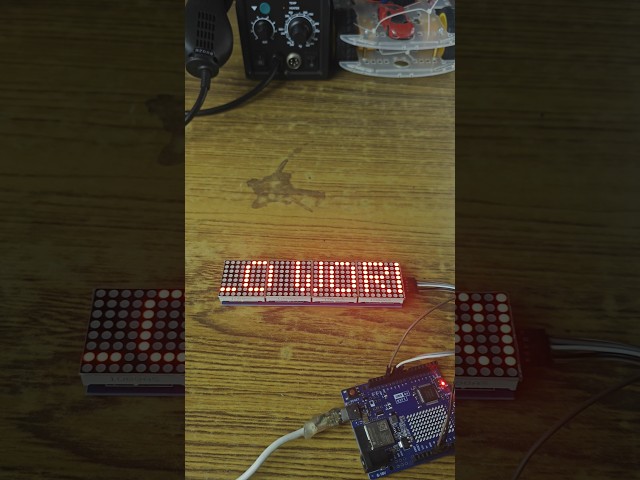 Snake Game on 4-in-1 LED Matrix | Arduino Uno R4 Wifi #arduino #arduinoproject #led #diy