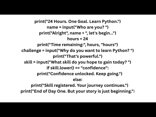 I Tried Learning Python in 24 Hours — Here’s What Happened