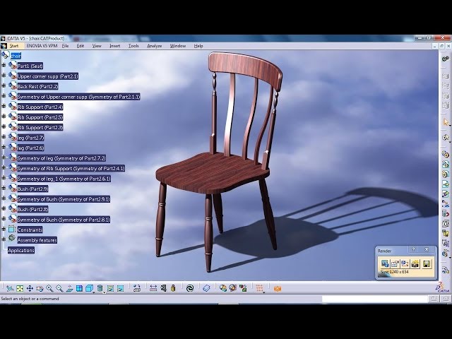 Catia V5 Tutorial|How to design a Chair P1|Furniture & Product Design