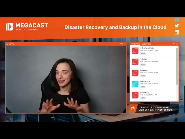 Disaster Recovery and Backup in the Cloud