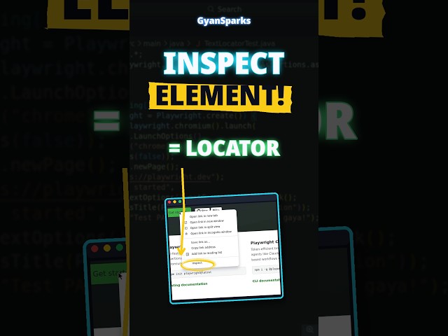 Locator 5 Second Mein Nikalo - Inspect Trick | Playwright #shorts