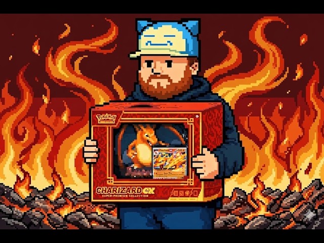 This Charizard Super-Premium Collection box cost £70! Mister Snorlaxx busts it open.
